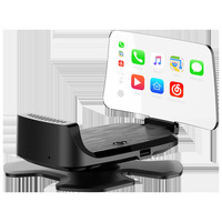 Pantalla de Navegación HUD para Automóvil ABS - Compatibilidad con CarPlay Inalámbrico, Sistema de Control Remoto, Pantalla Multifuncional a Bordo