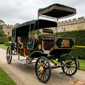 Calèche royale décorative finie à la main, à toit ouvert, pour événements extérieurs, mariages et tourisme panoramique - Product Image 1