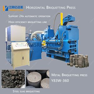 Y83W-630 Ngang Áp Lực Cao Lớn Năng Suất chacoal Máy Làm Bánh Máy Cho Nhôm Sắt Thép Chip Cạo Râu - Product Image 4