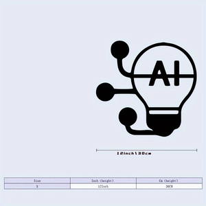 Décoration murale en acier inoxydable thermolaqué sur le thème de l'IA, symbole 'A' <span class=keywords><strong>AlphaBeta</strong></span>/Porte AND, pour anniversaire - Taille personnalisable, cadeau d'art technologique - Product Image 2