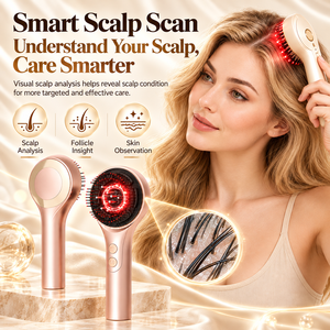 เครื่องนวดศีรษะ HD Scalp Imaging พร้อมการวิเคราะห์แสงสามสเปกตรัม แสงสีแดงสำหรับดูแลเส้นผม แปรงสแกนหนังศีรษะไร้สาย - Product Image 5