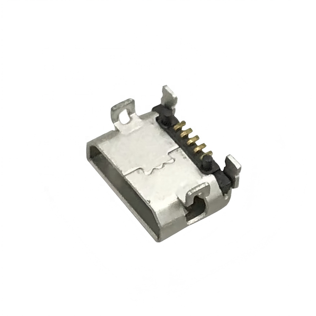 Micro USB Type B 5 Pin Female Connector Horizontal SMT Mounting Flat Edge USB Connector