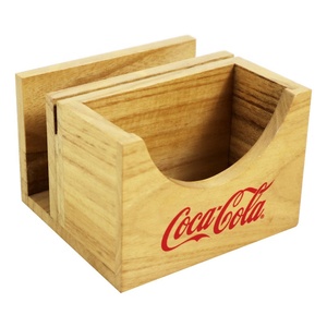 Regali promozionali scatola di tessuto in <span class=keywords><strong>legno</strong></span> portatovaglioli in <span class=keywords><strong>legno</strong></span> con supporto Menu e supporto sottobicchiere - Product Image 2