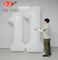 Ballon personnalisé coloré en nylon de 2 m (78 pouces) pour anniversaire, numéro porte-bonheur, 2027, laminé PA+PE, pour le Nouvel An, décoration de festival à l'hélium