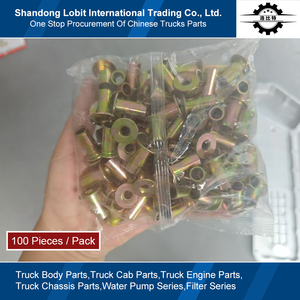 Sinotruk HOWO T5G T7H SITRAK C7H شاحنة MCP16 أجزاء محور محرك السيارة وسادة فرامل برشام بمسامير WG9231340068 - Product Image 2