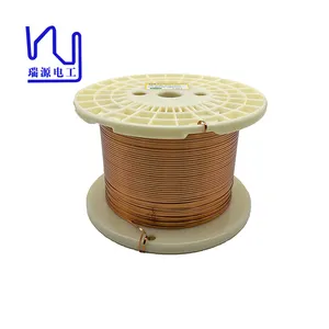 0.2mm*2.0mm Hot Air/Solvent Self Bonding Thin Copper Enameled Flat Wire For Voice Coils