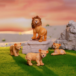 Miniature Animals Resin Figurines Kids Puzzle Cognition Child Gifts <b>Simulation</b> Wild Forest Zoo Ornament Model Animal Lion Toy - Product Image 4