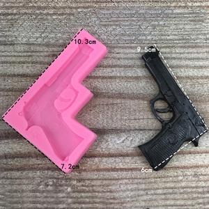 Trending GunToy forma <span class=keywords><strong>de</strong></span> <span class=keywords><strong>pistola</strong></span> Fondant CakeSilicone molde 3D en relieve Chocolate molde pastelería galletas moldes DIY cocina herramienta para hornear - Product Image 3