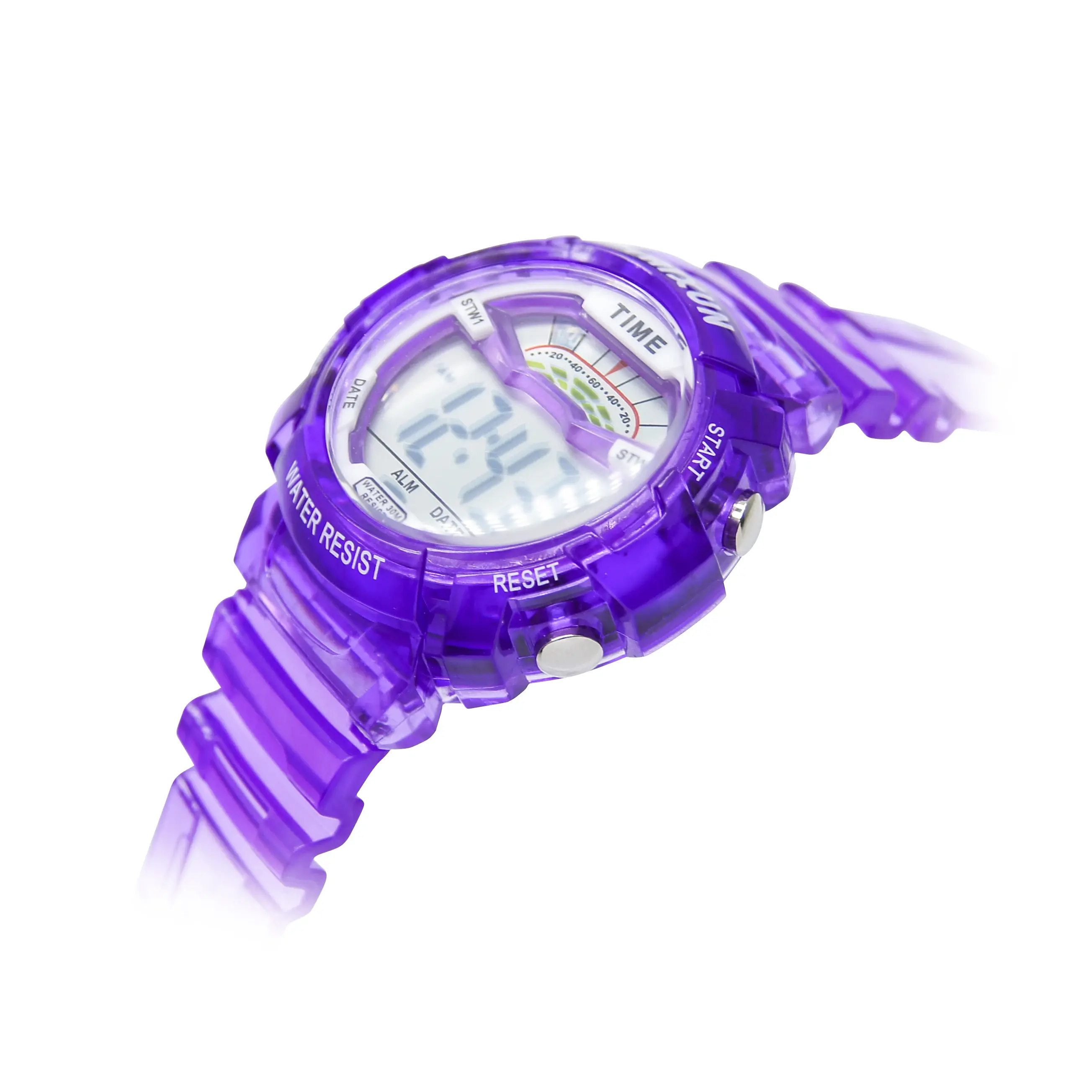 Оптовая продажа, мужские спортивные часы с хронографом, модные цифровые водонепроницаемые часы с подсветкой, рефери стиль