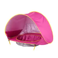 תינוק חוף אוהל ילדים עמיד למים פופ עד שמש סוכך אוהל UV-הגנה על Sunshelter עם בריכת ילד חיצוני קמפינג שמשיה חוף