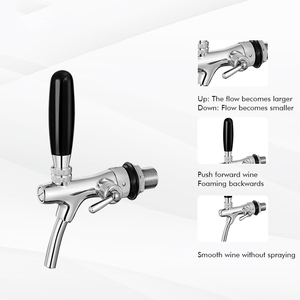 Stainless Steel Beer Dispenser Faucet Adjustable Flow Control Homebrew <strong>Bar</strong> Drink Dispenser <strong>Tap</strong> - Product Image 5