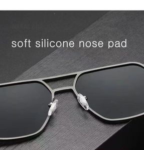 แว่นตากีฬาคุณภาพสูง กรอบโลหะผสมขนาดใหญ่ บานพับสปริง แผ่นรองจมูกสวมใส่สบาย แว่นกันแดดโพลาไรซ์ HD UV400 สำหรับนักบิน - Product Image 4