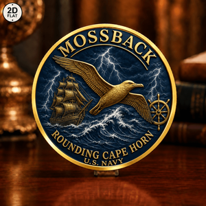 Moneda Conmemorativa Personalizada al por Mayor, Diseño de Oso Polar y Submarino de la Marina de los Estados Unidos Cruzando el Círculo Ártico con Nariz Azul, Moneda Conmemorativa - Product Image 2