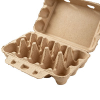 Cartones para Huevos de Alta Calidad, 15 Celdas, Compostables, Degradables, Bandeja de Cartón de Pulpa, Portátiles, de Grado Alimenticio