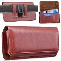 Funda Universal de Cuero para Teléfono de 5.5 a 7 Pulgadas con Clip para Cinturón, Funda para Hombre con Ranuras para Tarjetas, Compatible con iPhone 17 16 Pro, Samsung, Xiaomi