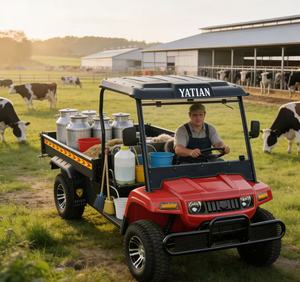 Véhicule utilitaire électrique tout-terrain 2 places, 4x4, pour le transport de marchandises en ferme et verger, avec garantie de 3 ans - Product Image 2