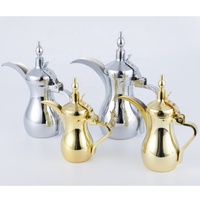 32/40/48OZ arabe Dallah Pot accessoire de cuisine bouilloire en acier inoxydable de haute qualité couleur dorée et argentée