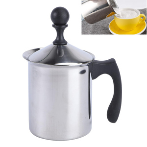 Espumador de Leche <span class=keywords><strong>Manual</strong></span> de Acero Inoxidable 304 de 400 ml/800 ml, Bomba <span class=keywords><strong>Manual</strong></span> Ergonómica para Crema en Polvo, Jarra para Leche, <span class=keywords><strong>Arte</strong></span> Latte, para Capuchino - Product Image 3