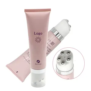 100ML Massage Spa Cosmetic Tube Plastic Skincare Packaging Tubes Roll On Massage Tube With Stainless Steel Roller Ball