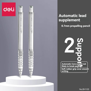 Deli SH103 <span class=keywords><strong>Lápiz</strong></span> móvil 2 0,7mm Automático Lead Out Examen de estudiante No es fácil de romper <span class=keywords><strong>el</strong></span> núcleo 0,7 Transparente Simple Automático de alta calidad - Product Image 1