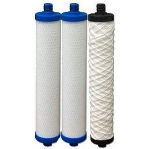 Juego de cartuchos de filtro de agua Ipw Industries Inc, bloque de carbón de 5 micras para reemplazo de sistema de ósmosis inversa - Product Image 1