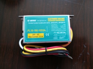 PL15-180-10D24 24V DC <span class=keywords><strong>UVC</strong></span> đèn diệt khuẩn biến áp cho T5 4W 6W 8W 10W <span class=keywords><strong>4</strong></span> pin UV ánh sáng điện tử 24V Ballast - Product Image 4