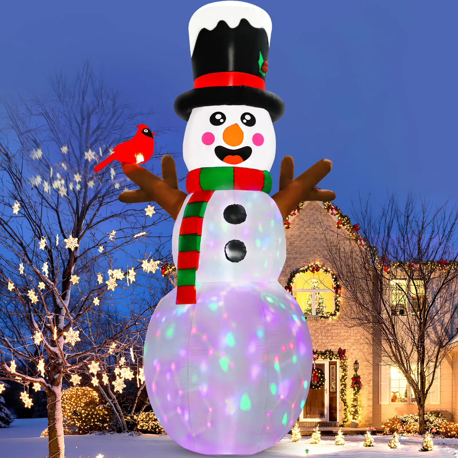 Unser warmer aufblasbarer Weihnachtsdekoration Außenhof-Dekoration Schneemann Weihnachtsmann