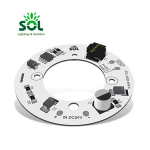 Placa de controlador LED de corriente constante redonda de 5-12W 350/650mA de entrada PCB personalizada