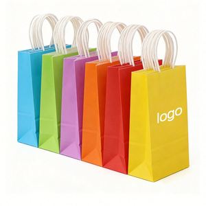 Factory Direct Customizable Free Design Assorted Color Recyclable Biodegradable <b>Paper</b> Gift Bag Digital Printing Handle - Product Image 2