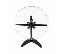 Ventilateur holographique de bureau 42 cm, support de table noir |   Affichage LED holographique 3D + luminosité de 1200 cd, garantie d'un an pour les magasins et les hôtels