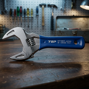 Llave Inglesa Corta de Acero al Carbono de Grado Industrial TOP KOGYO, con Capacidad de Mordaza de 1 Pulgada, Fabricada en Japón, Modelo HY-38S - Product Image 2