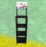 Équipement de service de supermarché à quatre couches 48*48-Support d'affichage de porte-savon détergent à lessive Étagère de cabine combinée en plastique