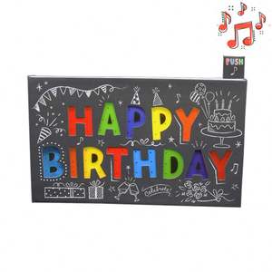 Cartes de vœux musicales lumineuses avec chansons d'<span class=keywords><strong>anniversaire</strong></span>, de mariage et de Noël, cartes <span class=keywords><strong>audio</strong></span> musicales - Product Image 1