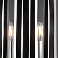 Lampu Dinding Modern Art Deco 2 Cahaya dengan Bilah Akrilik, Dapat Diredupkan, untuk Villa, Kamar Tidur, Hotel, Kamar Mandi, Lampu Samping Tempat Tidur