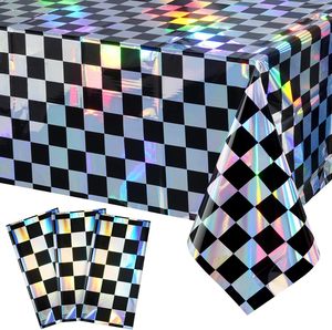 274*137CM Disco Disposable Laser <b>Tablecloth</b> Dazzle Laser Birthday Party Decoration Wedding Baby Shower Rainbow Table Cloth - Product Image 3
