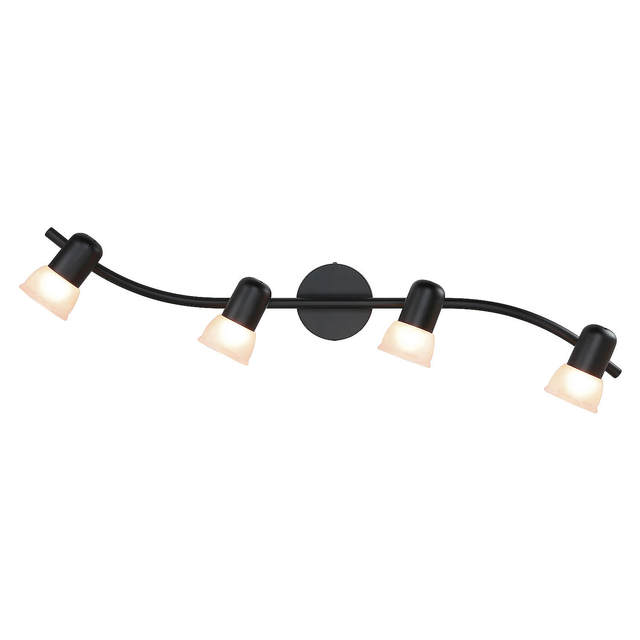 ETL Manufacturer Black Iron Track Lighting Ceiling Adjustable Track Lights for Commercial Residential Use