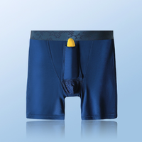 Boxers classiques personnalisés pour hommes, confortables et respirants, en fibre de bambou tricotée, avec logo imprimé sur la ceinture
