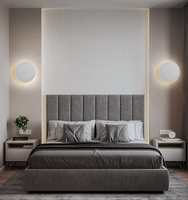 Applique murale intérieure ronde au Design moderne et Simple, applique murale tactile LED pour salon, chambre à coucher