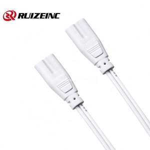 Großhandel 2-Kern 8-Wort Schwanz 0,3 Quadrat 15cm Anschluss T5 T8 LED Leuchtstoffröhre Netz kabel 8,5mm Loch abstand - Product Image 3