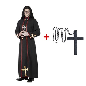 Disfraz de Sacerdote para Hombre Adulto, Primavera 2025, Diseño de Cruz Negra y Roja, Estilo Medieval Renacentista, para Juegos de Rol y Anime - Product Image 1