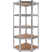 Estantería de Alambre Cromado Ajustable de 5 Niveles, Estante de Almacenamiento de Metal Resistente para Cocina, Despensa, Garaje