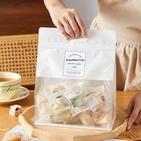 Sachet d'emballage refermable en PET+PE pour biscuits, nougats, pâtisseries occidentales et pains grillés, idéal pour la conservation à température ambiante
