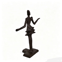 Ensemble de figurines abstraites en fonte moderne, 1 pièce, statues humaines artistiques, décoration de table rustique en métal fait main, étagère de bureau