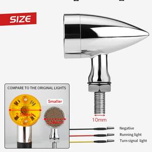 Luces Intermitentes para Motocicleta, Indicadores Delanteros y Traseros Universales, Compatibles con Harley Davidson Cruiser Iron Softail - Product Image 5