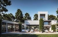Bâtiment Conteneur Moderne et Élégant, Maison Modulaire Mobile, Étanche, Ignifuge, Respirante, Installation Rapide, Utilisation en Supermarché