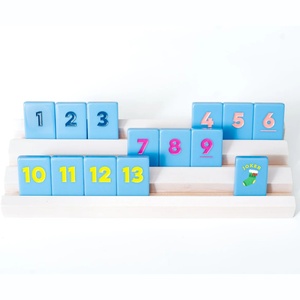 Bleu Acrylique Rumikub Premium Set Portable Lucite Rummy Tiles Holder Emballage de voyage - Product Image 2