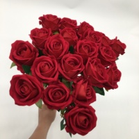 QIDA TM101 20 PCS Rose Großhandel Künstliche Rosen Seiden blumen Rote einzelne Rose Blumen für Home Wedding Decoration Party