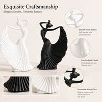 Sculpture moderne créative de danseuse en résine, décoration de personnage, accessoires de décoration pour la maison, salon, décoration de bureau