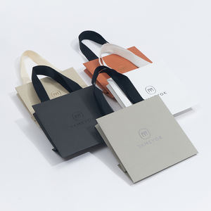 Boyang – sac en papier pliable avec poignée, Design personnalisé, petit emballage de bijoux - Product Image 1