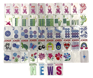 Venta al por mayor de fábrica: Nuevo juego de Mahjong americano de lujo de 160 fichas de acrílico grabado de 4 capas para viaje - Product Image 1